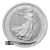 1 oz Silver Britannia 2025 Front Obverse Shield Trident Coin Round